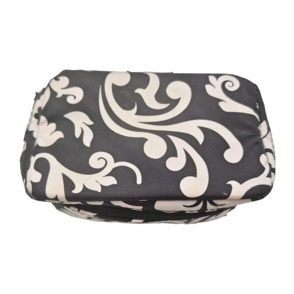 Thirty-one Black White Soft-side Travel Jewelry Organizer 5.5x3.5x3